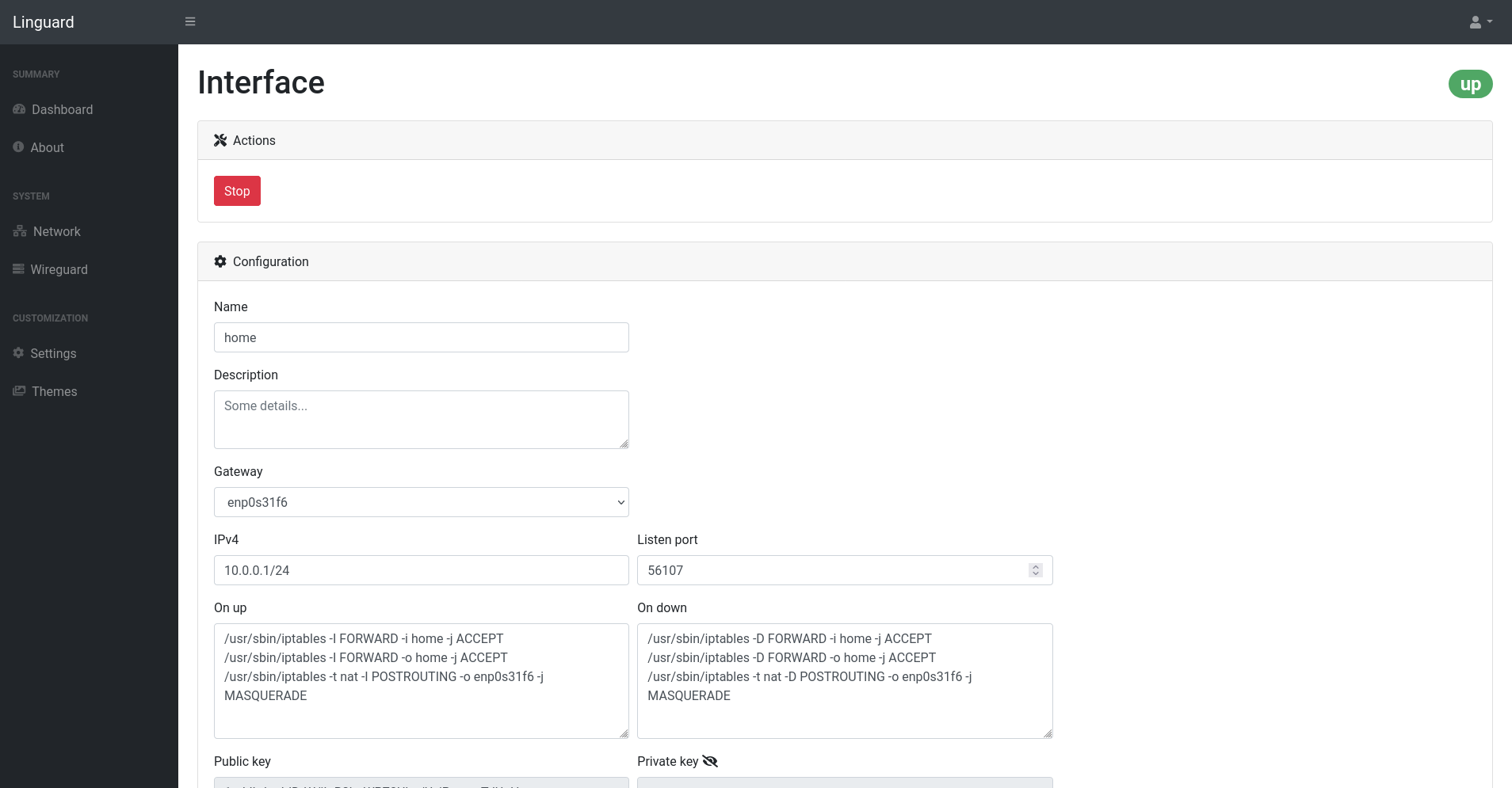 Edit wireguard interface configuration (1)